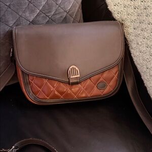 GUCCI Brown Quilted Leather Crossbody Bag